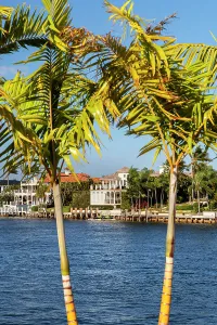 Florida, Boca Raton, Park overlooking intercoastal