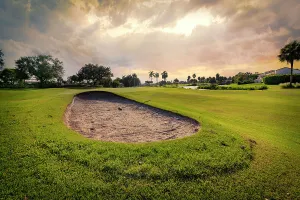 Grass Prints: Florida, Boca Raton, sand trap on golf course