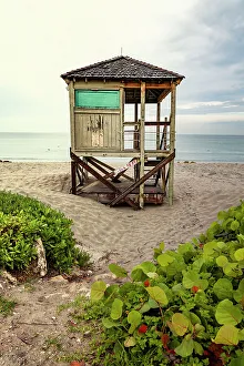 Atlantic Prints: Florida, Deerfield Beach, lifeguard station