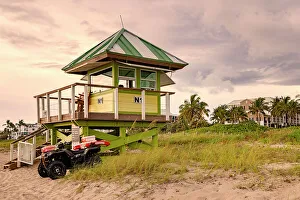 Atlantic Ocean Prints: Florida, Delray Beach, lifeguard station