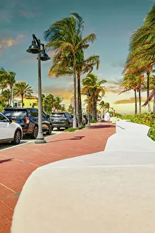 Wall Prints: Florida, Fort Lauderdale, Beach on Ocean Blvd