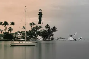 Atlantic Prints: Florida, Hillsboro Beach, Hillsboro Inlet Lighthouse