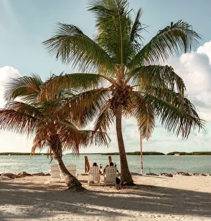 Solace Prints: Florida, Islamorada, couple relaxing by the beach
