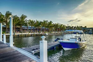 Laura Zeid Prints: Florida, Jupiter, marina and restaurant