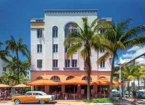 Blue Prints: Florida, Miami, South Beach, scene at Art Deco District