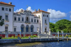 Florida, Miami, Villa Vizcaya, Vizcaya Museum and Gardens, Villa East facade