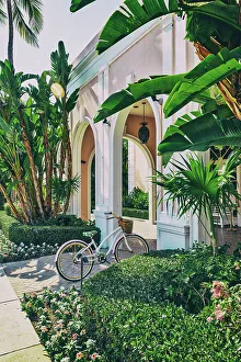 Lamp Prints: Florida, Palm Beach, bicycle by the Colony Hotel