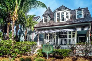 Deep South Prints: Florida, Palm Beach, Sea Gull Cottage at The Royal Poinciana Chapel