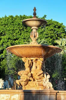 Waterfountain Prints: Florida, Palm Beach, water fountain at the Breakers Hotel