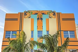 Building Prints: Florida, South Beach, Art Deco building on Ocean Drive