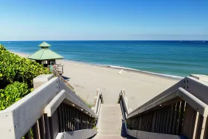 Florida, South Florida, Boca Raton, Red Reef Park, staircase to the beach