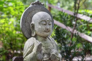 Florida, South Florida, Delray Beach, Buddha statue at the Morikami Museum and Japanese Gardens