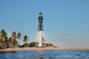 Florida, South Florida, Pompano Beach, view of Hillsboro lighthouse