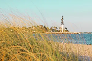 Florida, South Florida, Pompano Beach, view of the Hillsboro lighthouse