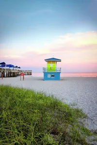 Atlantic Ocean Prints: Florida, South Florida, Pompano Beach pier