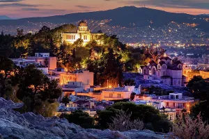Illuminate Prints: Greece, Athens, Cityscape and The National Observatory of Athens