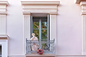 Faade Prints: Greece, Athens, Window Balcony in Plaka neighborhood