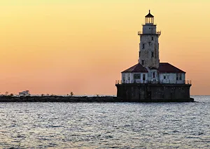 Harbor Prints: Illinois, Chicago, The Chicago Harbor Lighthouse