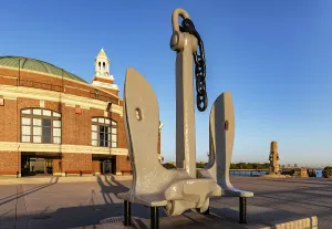Harbor Prints: Illinois, Chicago, Navy Pier and USS Chicago Anchor