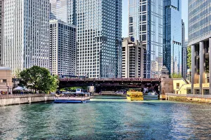 Downtown Prints: Illinois, Chicago, River Scene