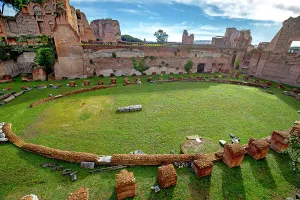 Roman Prints: Italy, Rome, Roman Forum, stadium at the Palatine Hill