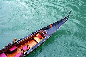 Italia Prints: Italy, Veneto, Venice, aerial overlooking Gondola