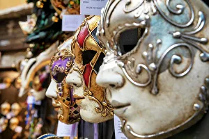 Italia Prints: Italy, Venice, venetian masks