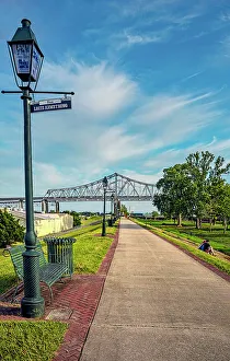 Louisiana, New Orleans, Rue Louis Armstrong, Woldenberg Park, riverfront