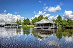 Deep South Prints: Louisiana, Westwego, Cabins at The Bayou Segnette State Park