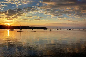 Water Front Prints: Maine, Belfast, Waterfront Scene