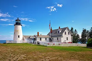 Harbor Prints: Maine, Bristol, Pemaquid Point Lighthouse Park and Museum