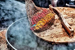 National Park Prints: Maine, Trenton, Wood Cooking Lobster at Lunt's Gateway Lobster Pound