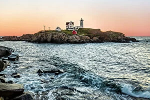 Images Dated 11th April 2023: Maine, York, Cape Neddick, Nubble Lighthouse from Sohier Park