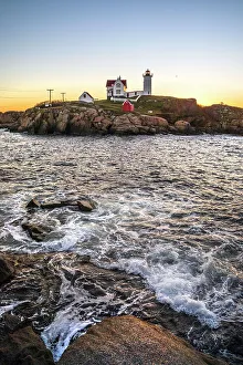 Light Prints: Maine, York, Cape Neddick, Nubble Lighthouse from Sohier Park