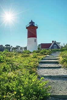 Images Dated 6th September 2017: Massachusetts, Cape Cod National Seashore, Nauset Beach Lighthouse near Eastham