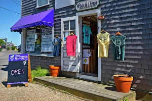 Images Dated 9th June 2020: Massachusetts, Martha's Vineyard, Shop at Edgartown's Waterfront