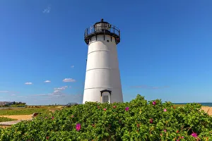 Massachusetts, Martha's Vineyard, Edgartown's Harbor Light at Lighthouse Beach