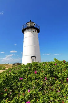 Images Dated 9th June 2020: Massachusetts, Martha's Vineyard, Edgartown's Harbor Light at Lighthouse Beach
