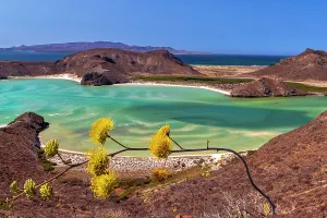 Rm306 Prints: Mexico, La Paz, Baja California Sur peninsula, Playa Balandra, beach