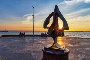Malecn Prints: Mexico, La Paz, malecon, sunset, La Reina del Mar, Queen of the Seas