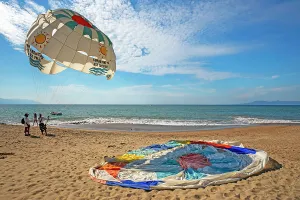 Mxico Prints: Mexico, Puerto Vallarta, beach, parasailing