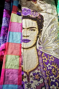 Mxico Prints: Mexico, Puerto Vallarta, Frida Kahlo blankets, arts and crafts, zona romantica