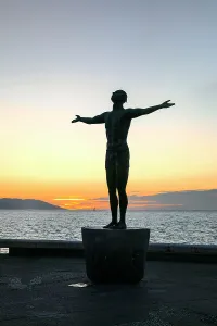 Malecn Prints: Mexico, Puerto Vallarta, Malecon, Lluvia (Rain)sculpture by Jovian