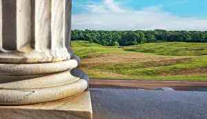Deep South Prints: Mississippi, Vicksburg, Close-up of Column & Overview of the Battle Field from the Illinois State Memorial (1899)