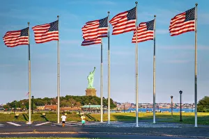 Icon Prints: New Jersey, Liberty State Park, View of Statue of Liberty