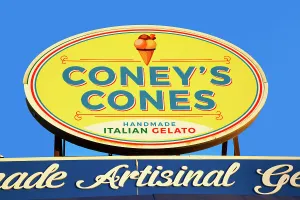 Icon Prints: New York, Brooklyn, Coney Island, signage close-up