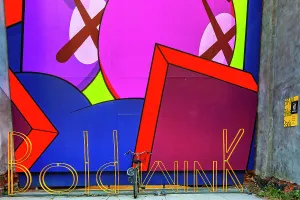 Inner City Prints: New York City, Brooklyn, Bold Wink, bike rack art, David Byrne