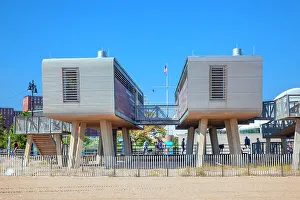 New York City, Brooklyn, Coney Island, Boardwalk restrooms