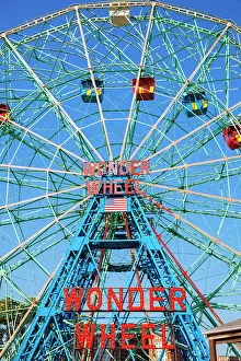Fun Park Prints: New York City, Brooklyn, Coney Island, Luna Park, Wonder Wheel