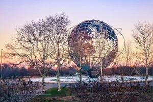 Blue Hour Prints: New York City, Flushing Meadows Park, Corona Park, Unisphere